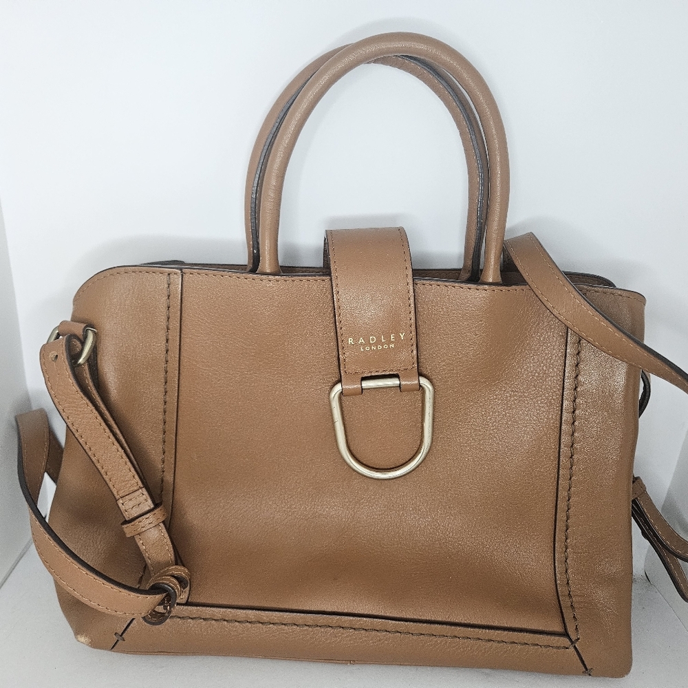 Radley London Primrose Hill Large Tan Brown Leather Shoulder Tote  Bag Used. 